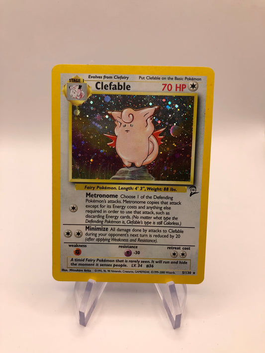 Pokemon Karte Holo Clefable 5/130 Englisch