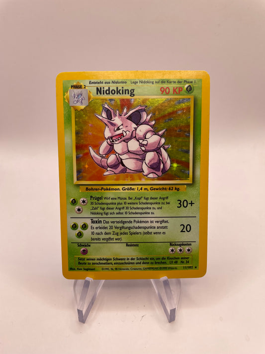 Pokemon Karte Holo Nidoking 11/102 Deutsch