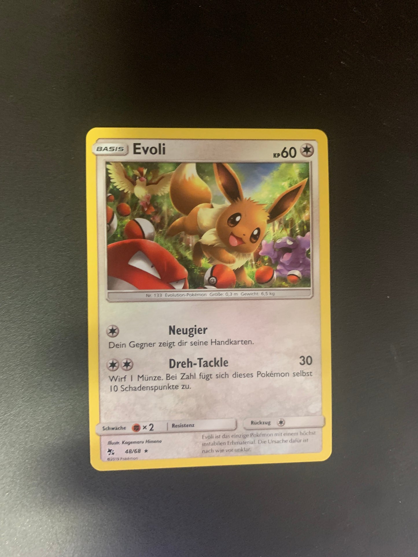 Pokemon Karte Holo Evoli 48/68 Deutsch