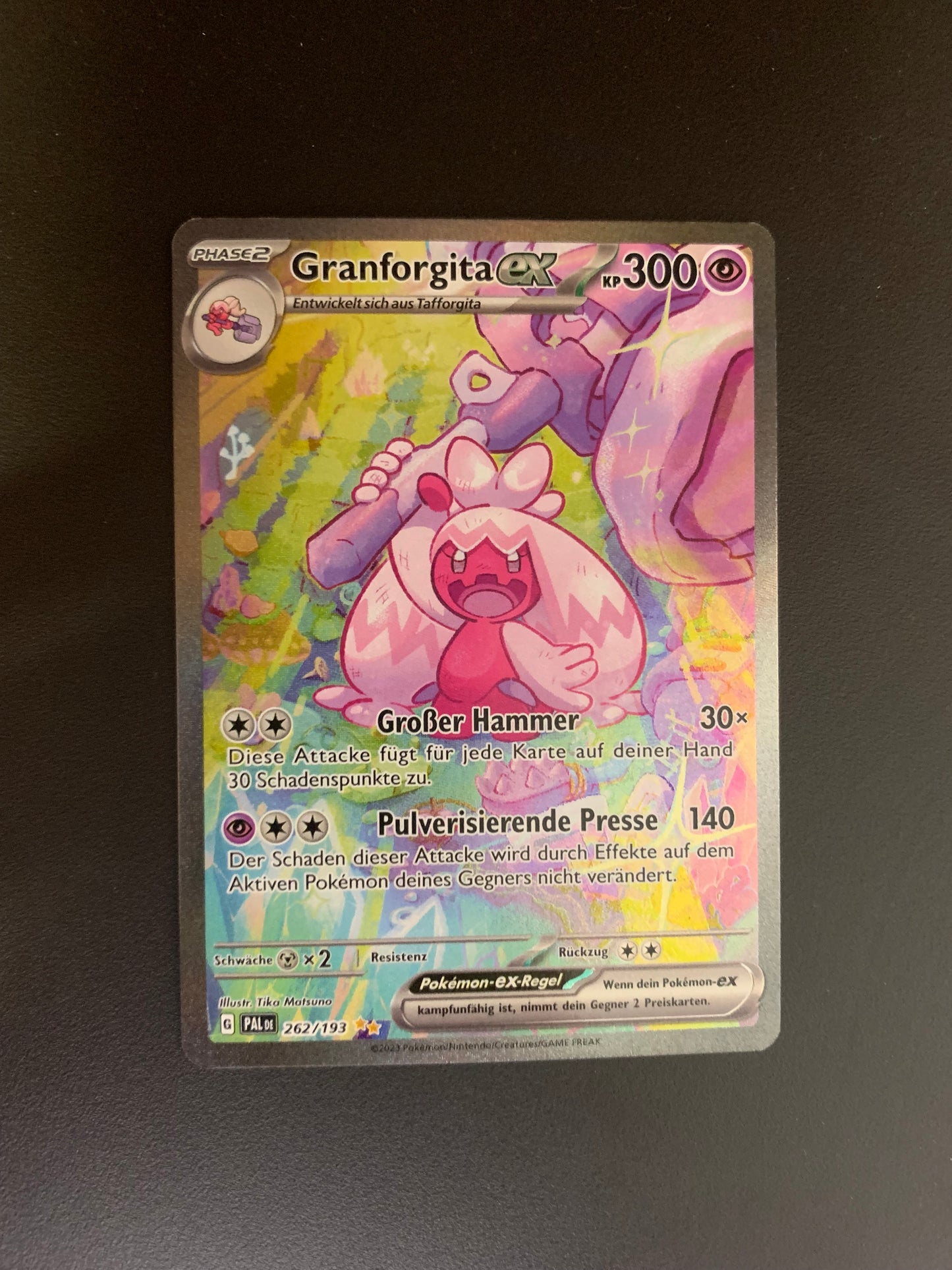 Pokemon Karte Alt-Art Granforgita 262/193 Deutsch