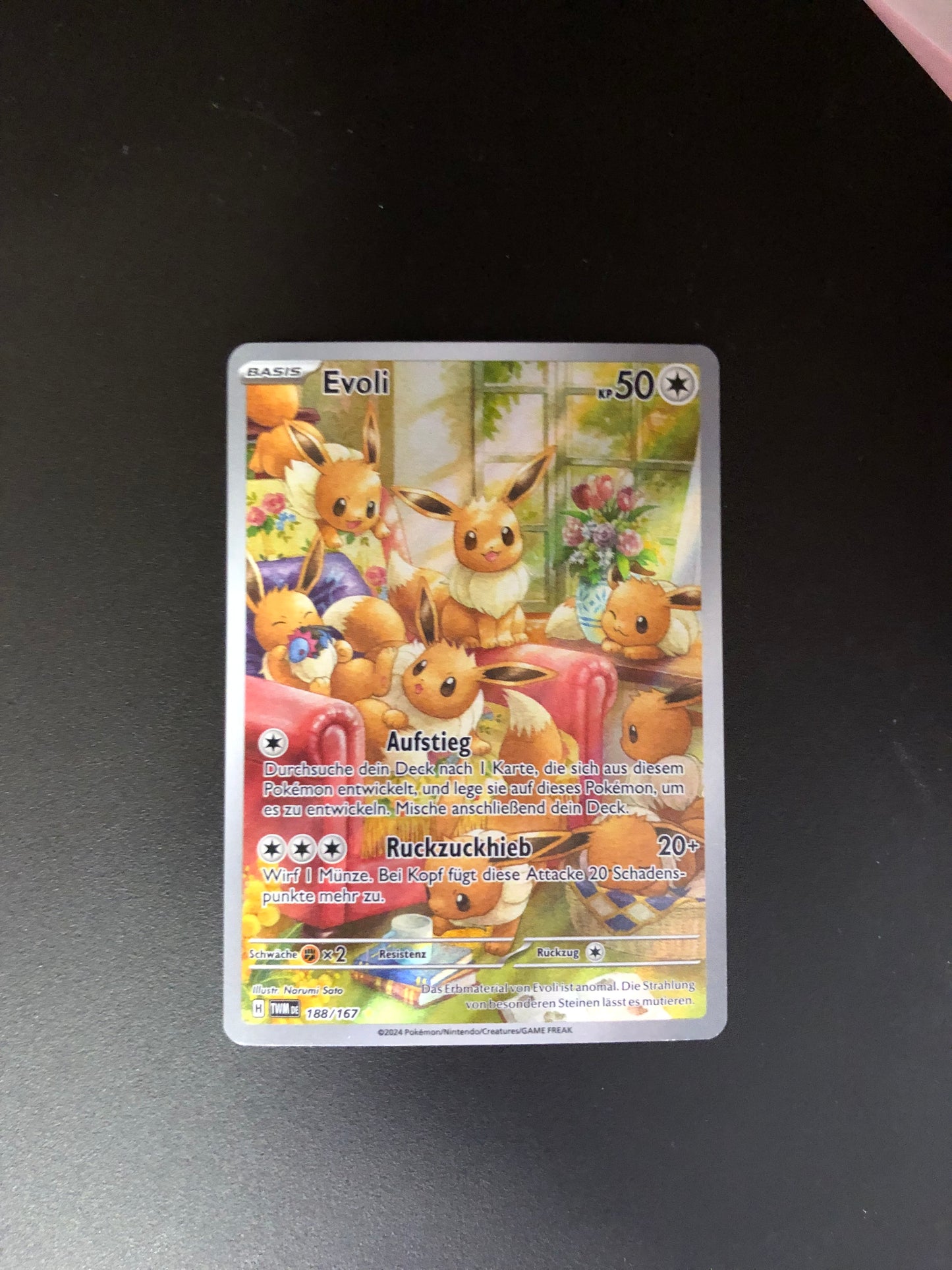 Pokemon Karten Art-Rare Evoli 188/167 Deutsch