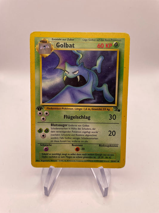 Pokemon Karte Fossil Golbat 34/62 Deutsch