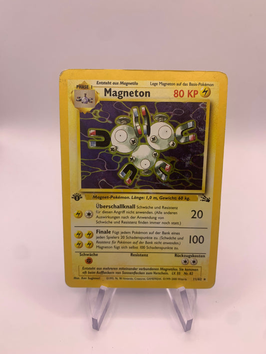 Pokemon Karte Holo 1.Edition Magneton 11/62 Deutsch