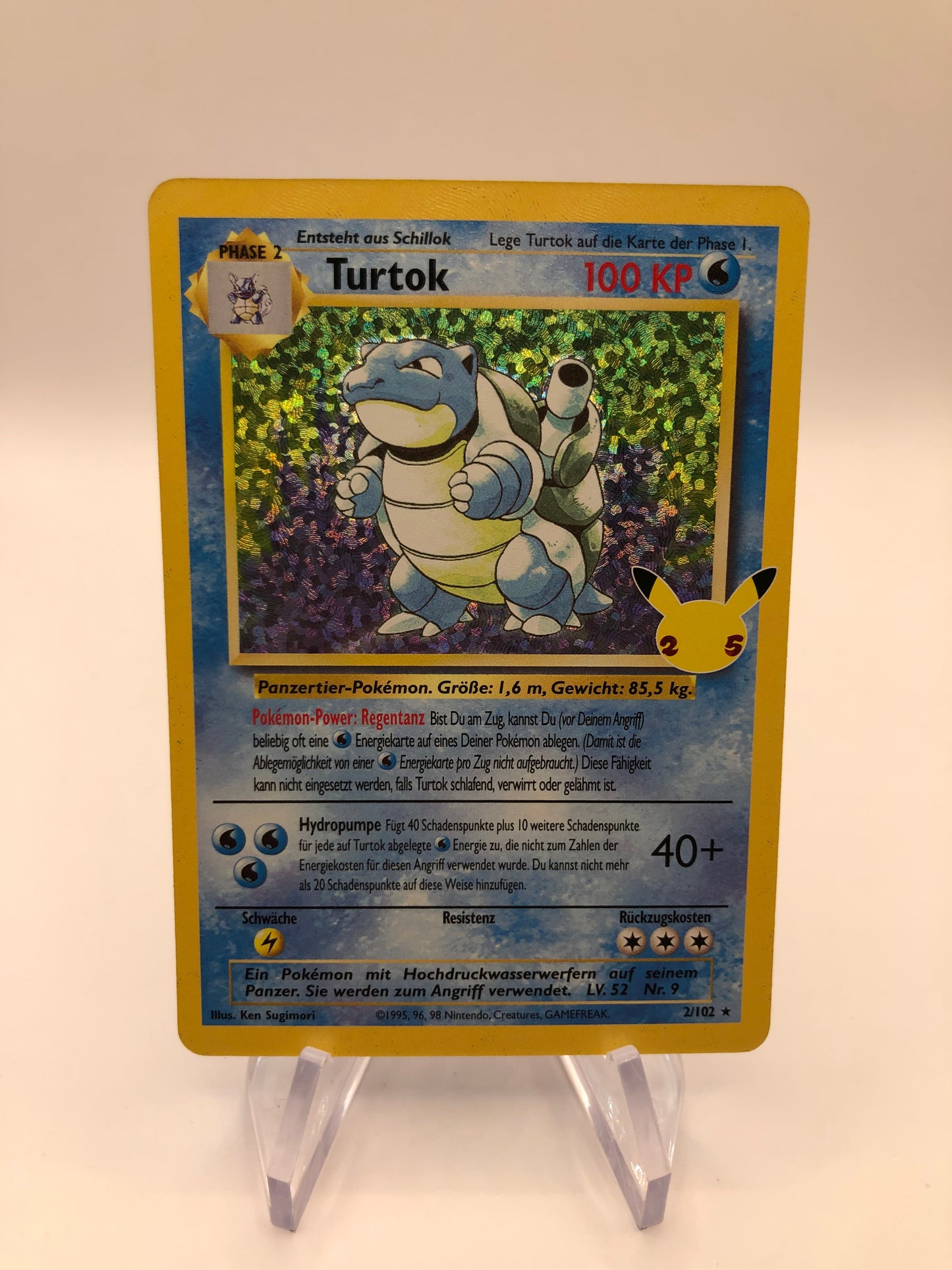 Pokemon Karte Holo Celebration Turtok 2/102 Deutsch