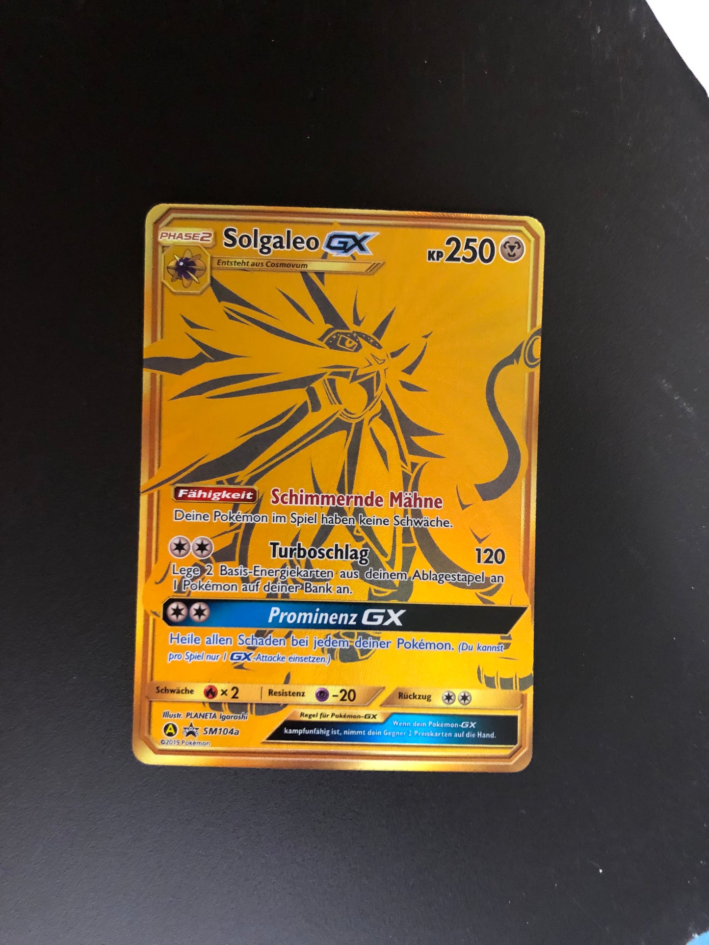 Pokemon Karte GX Promo Solgaleo SM104a Deutsch