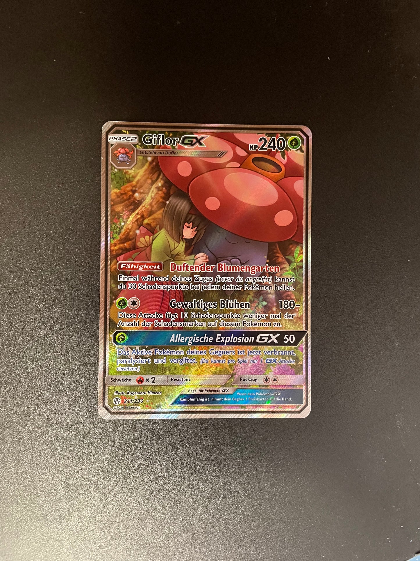 Pokemon Karte GX Alt-Art Giflor 211/236 Deutsch