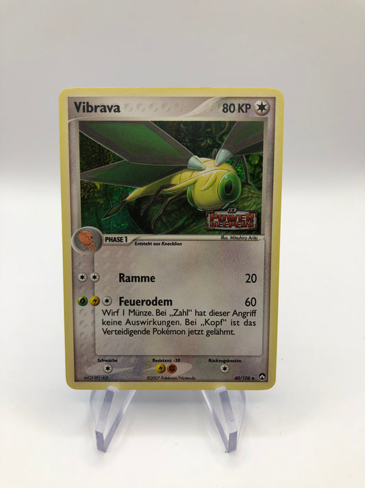 Pokemon Karte Revers Stamp Vibrava 40/108 Deutsch