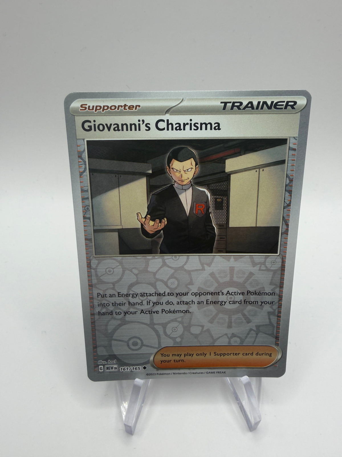 Pokemon Karte Reverse 151 Giovanni's Charisma 161/165 Englisch