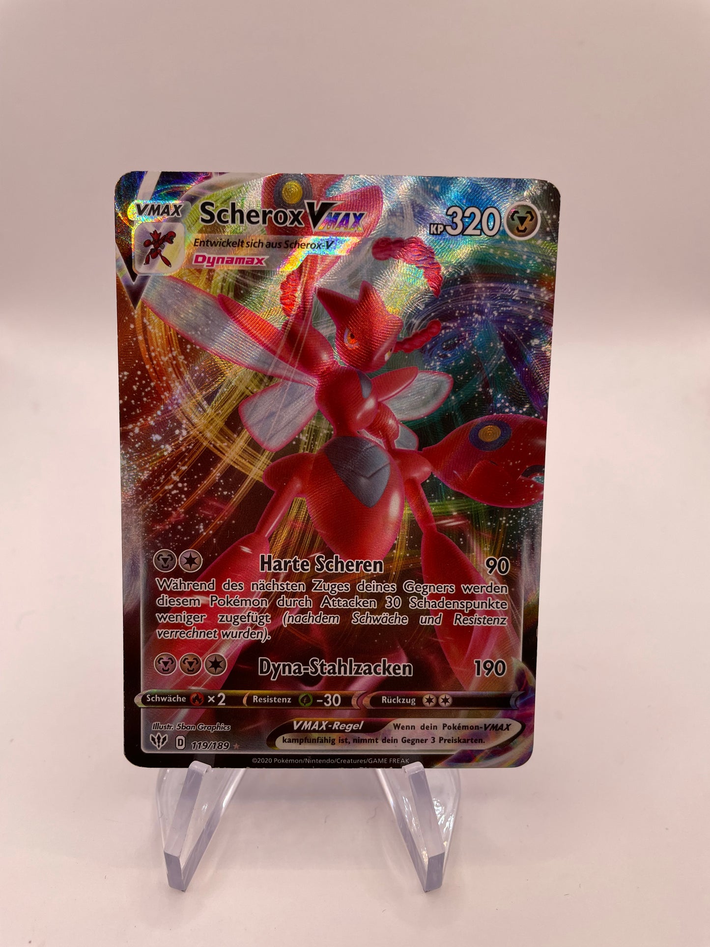 Pokemon Karte Vmax Scherox 119/189 Deutsch