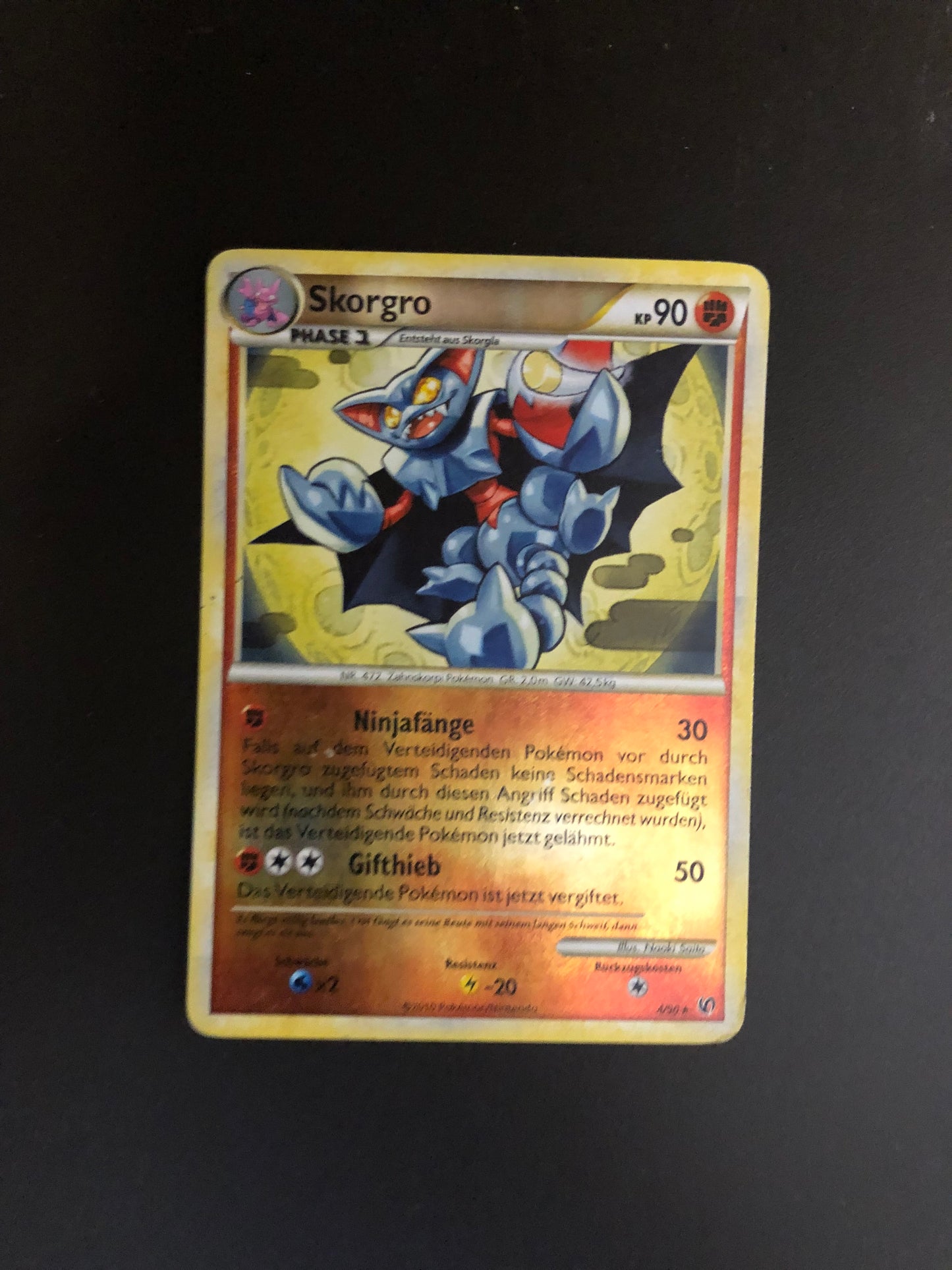 Pokemon Karte Revers Skorgro 4/90 Deutsch