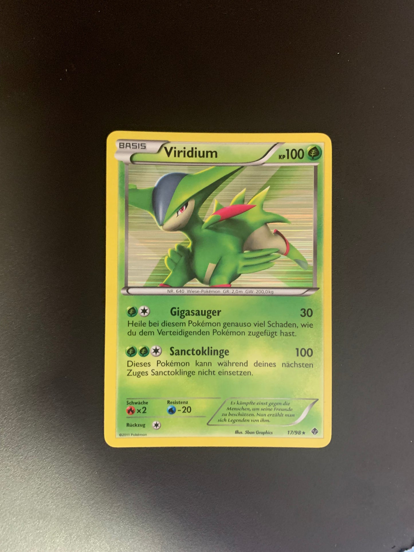 Pokemon Karte Holo Viridium 17/98 Deutsch