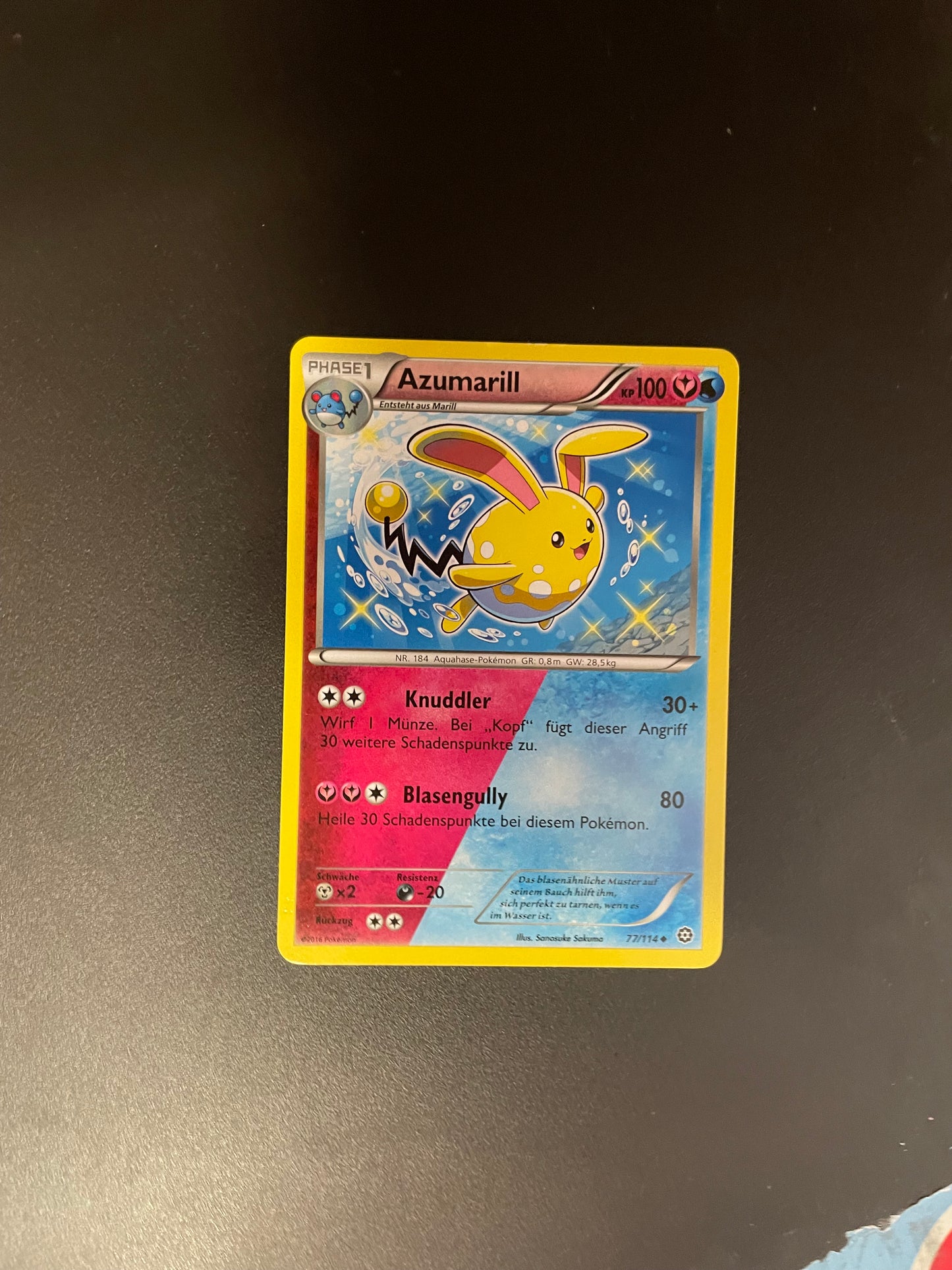 Pokémon Karte Azumarill 77/114 Deutsch