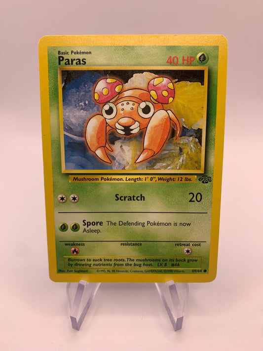 Pokemon card Paras 59/64 Jungle English