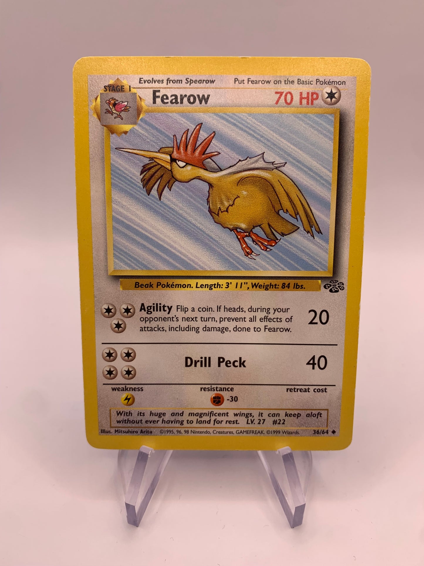 Pokemon card Ibitak 36/64 Jungle English