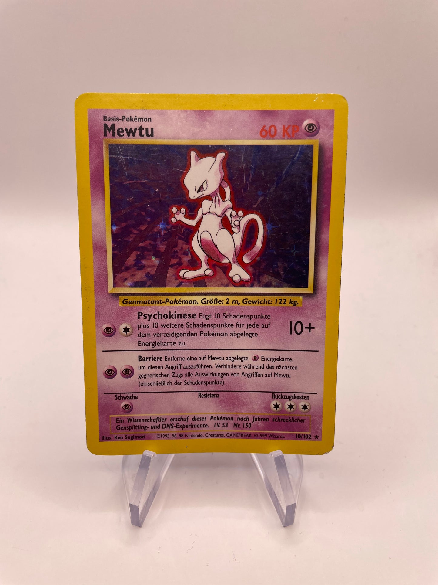 Pokemon Karte Holo Mewtu 10/102 Deutsch