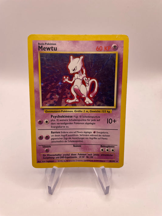 Pokemon Karte Holo Mewtu 10/102 Deutsch