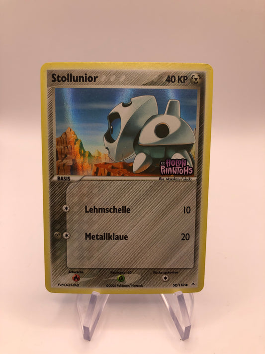 Pokemon Karte Revers Stamp Stollunior 58/110 Deutsch