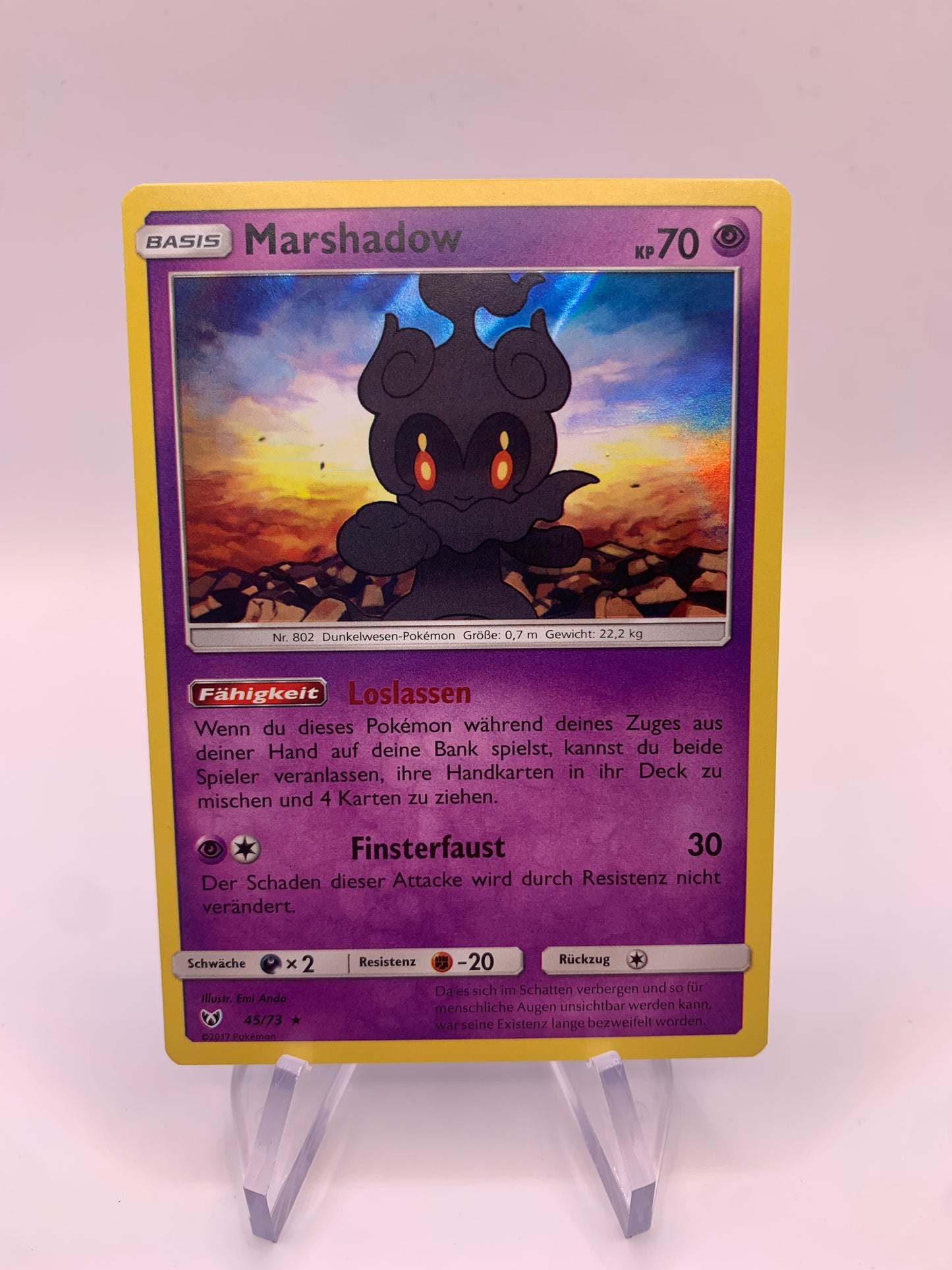 Pokemon Karte Promo Holo Marshadow 45/73 Deutsch