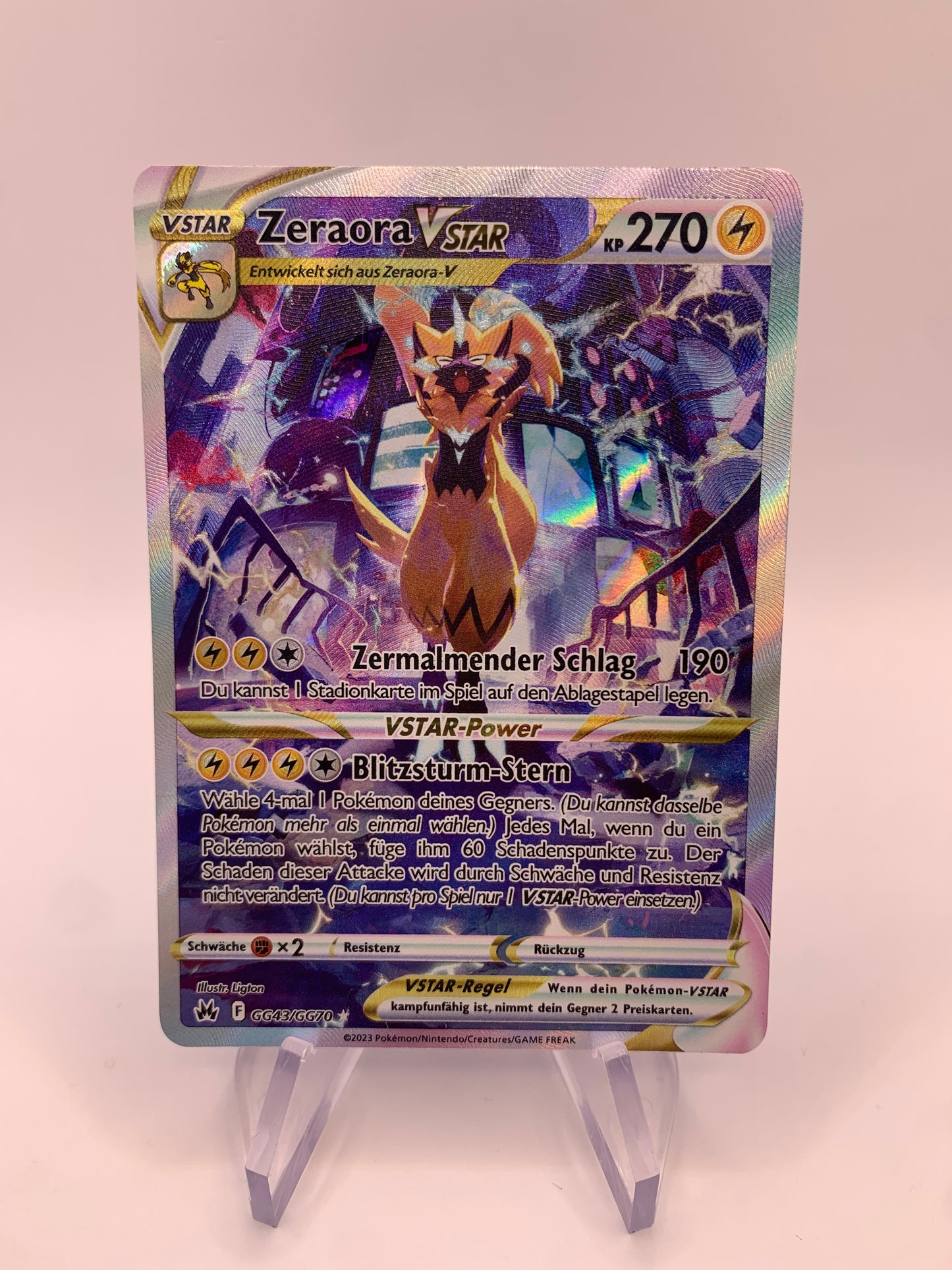 Pokémon Card Vstar Zeraora GG43/GG70 German