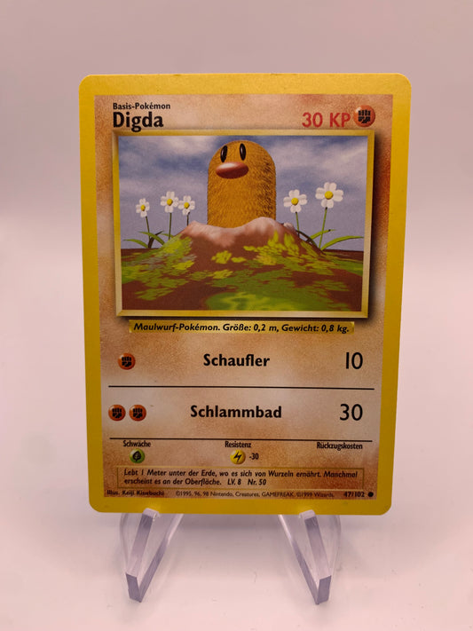 Pokemon Card Digda 47/102 Base Set German