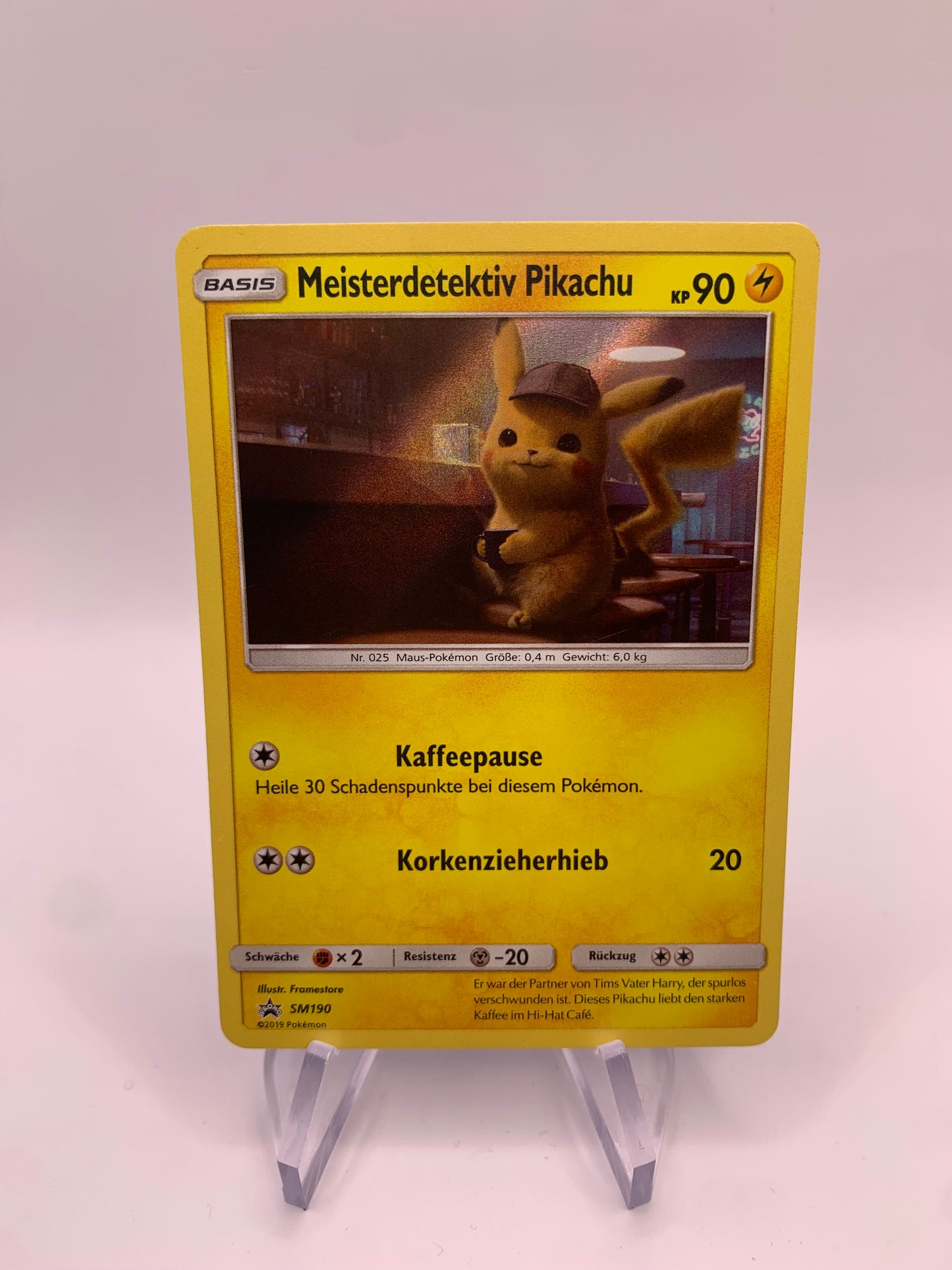 Pokemon Karte Detektiv Pikachu Meisterdetektiv Pikachu SM190 Deutsch