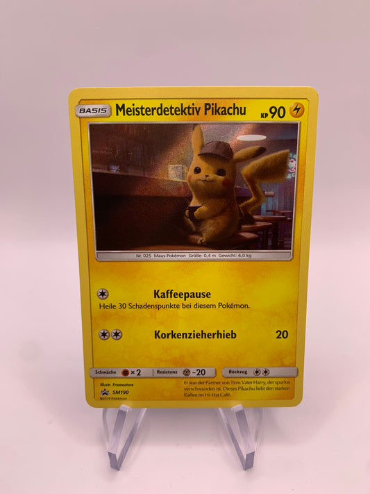 Pokemon Karte Detektiv Pikachu Meisterdetektiv Pikachu SM190 Deutsch