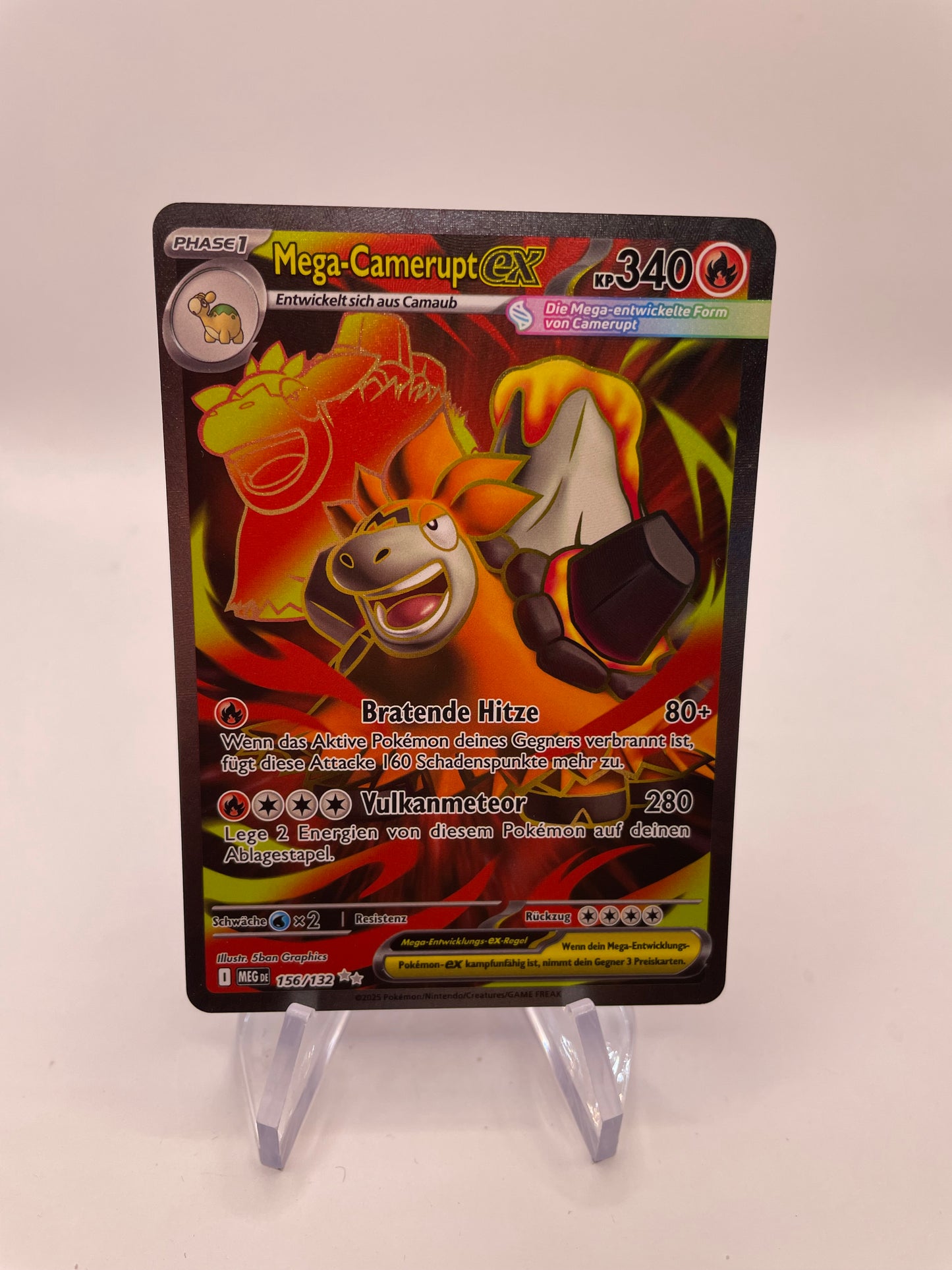 Pokémon Karte ex Mega-Camerupt 156/132 Deutsch