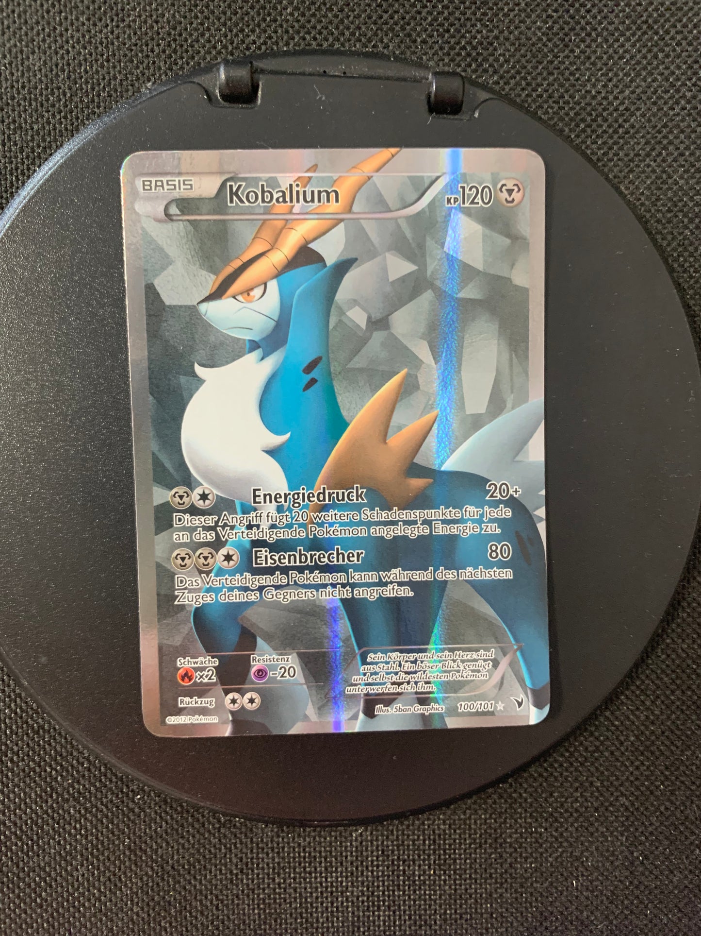 Pokemon Karte Fullart Kobalium 101/100 Deutsch