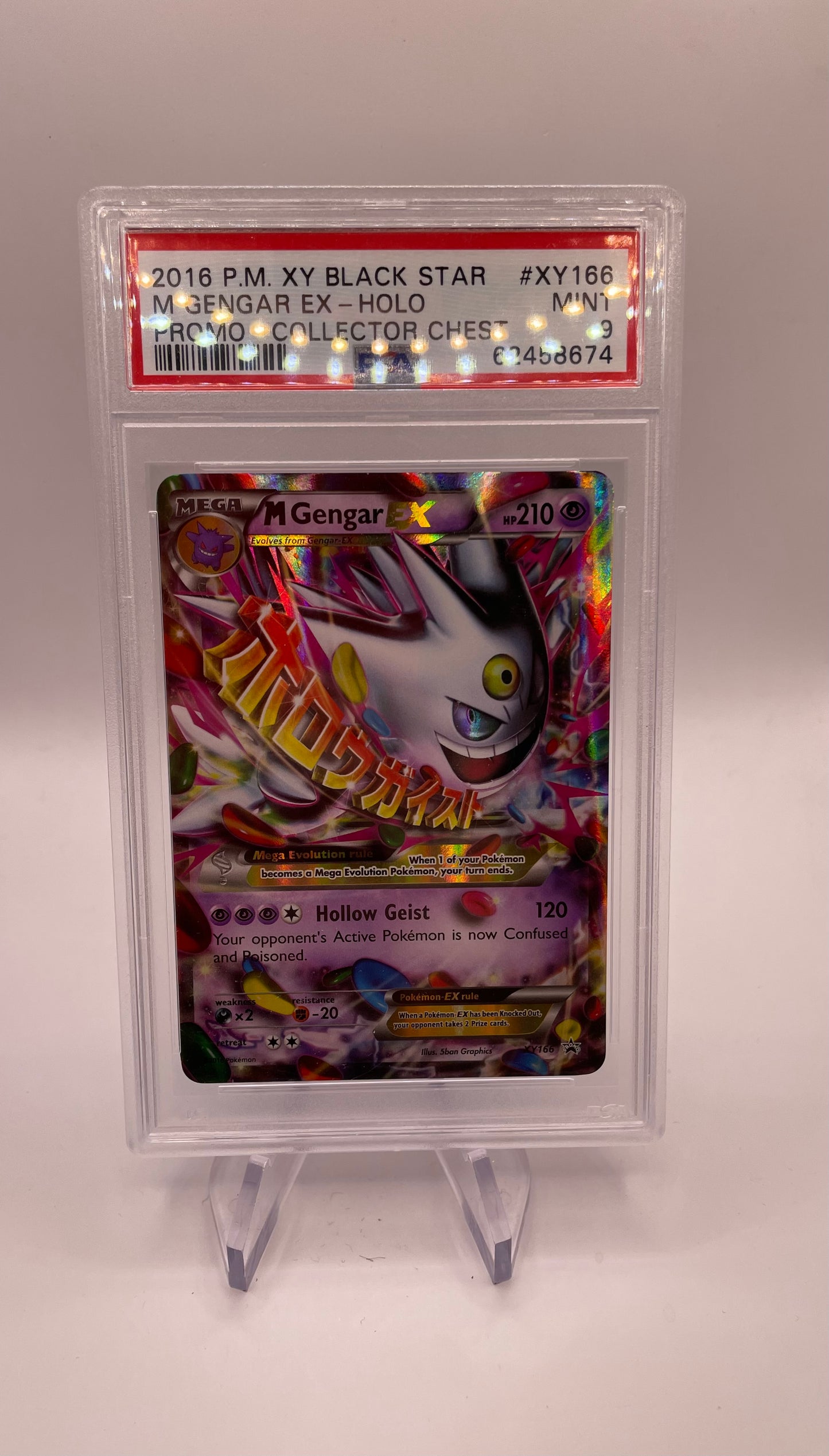 Pokemon Karte Promo EX Mega PSA 9 Gengar XY166 Englisch