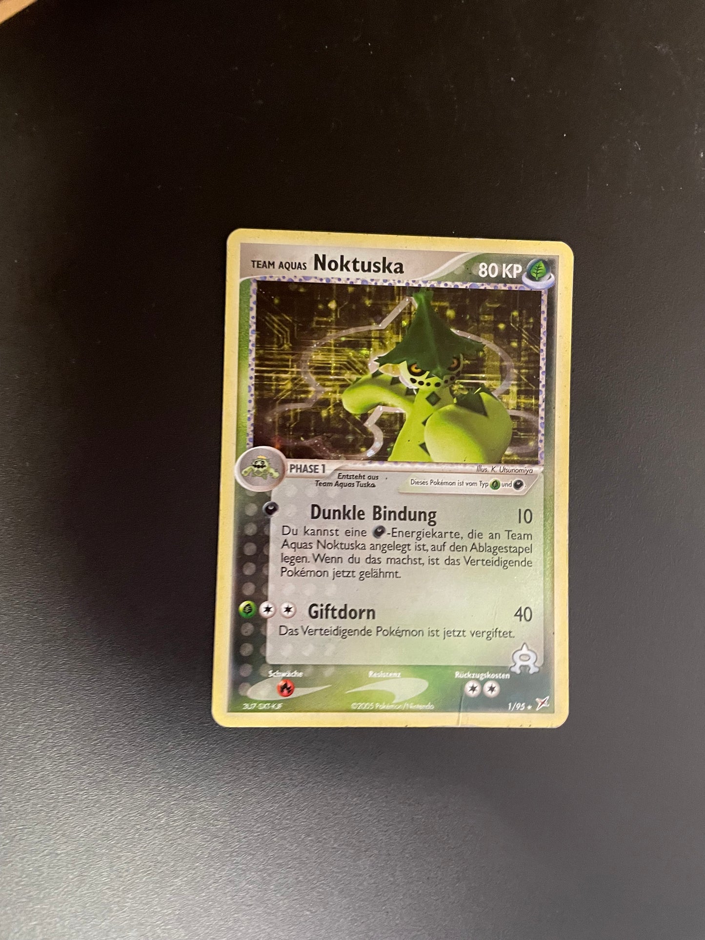 Pokémon Karte Holo Noktuska 1/95 Deutsch