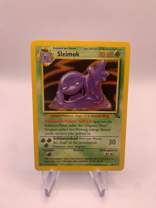 Pokemon Karte Holo Sleimok Fossil 13/62 Deutsch