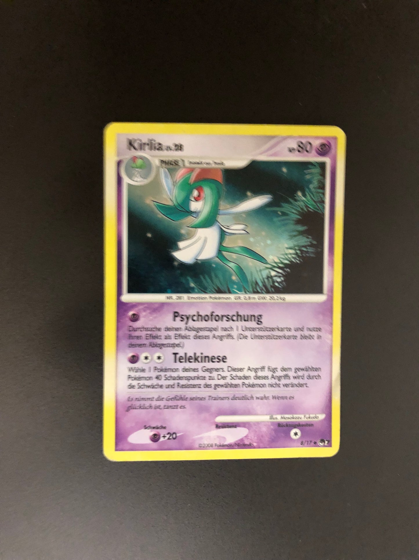 Pokemon Karte Holo Kirlia 8/17 Deutsch
