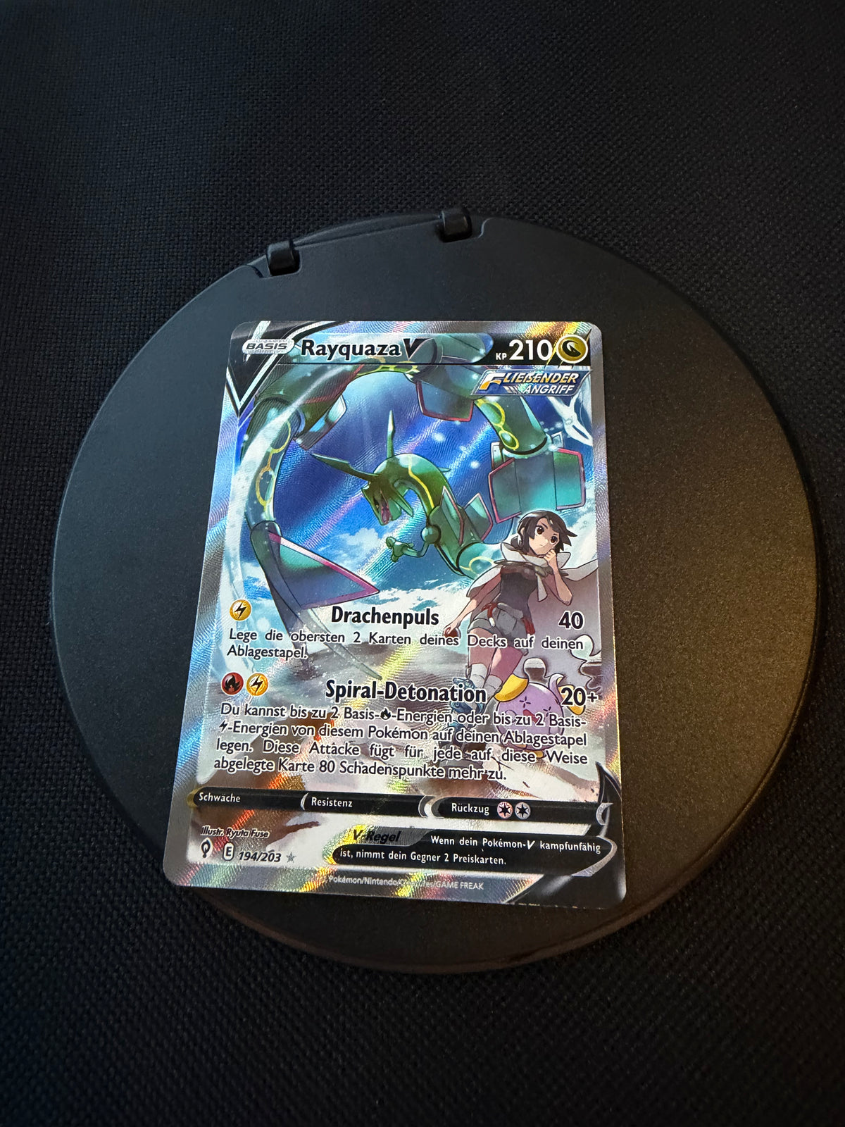 Pokemon Karte Alt Art Rayquaza 194/203 Deutsch