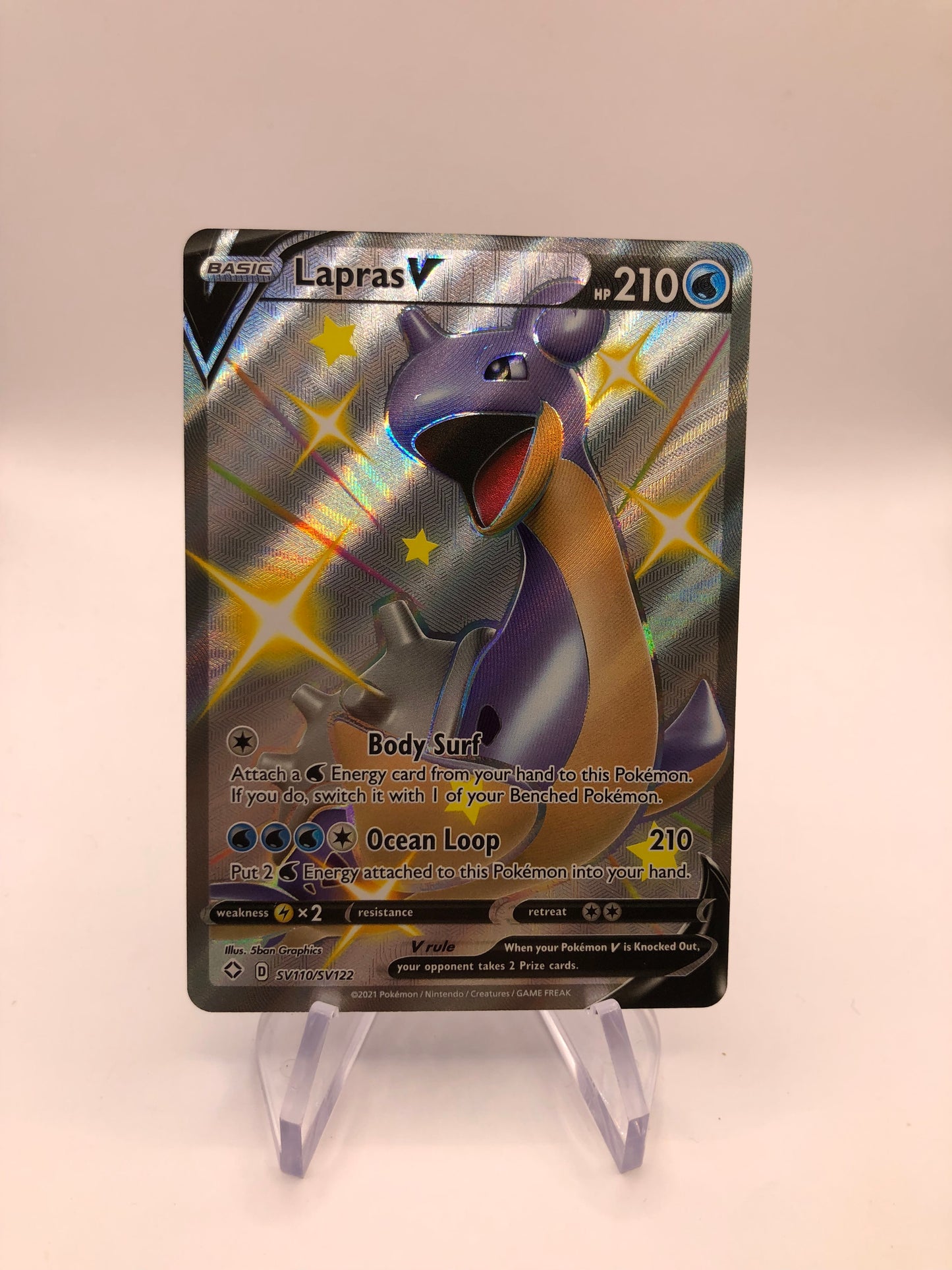 Pokemon Karte V Shiny Lapras SV110/SV122 Englisch