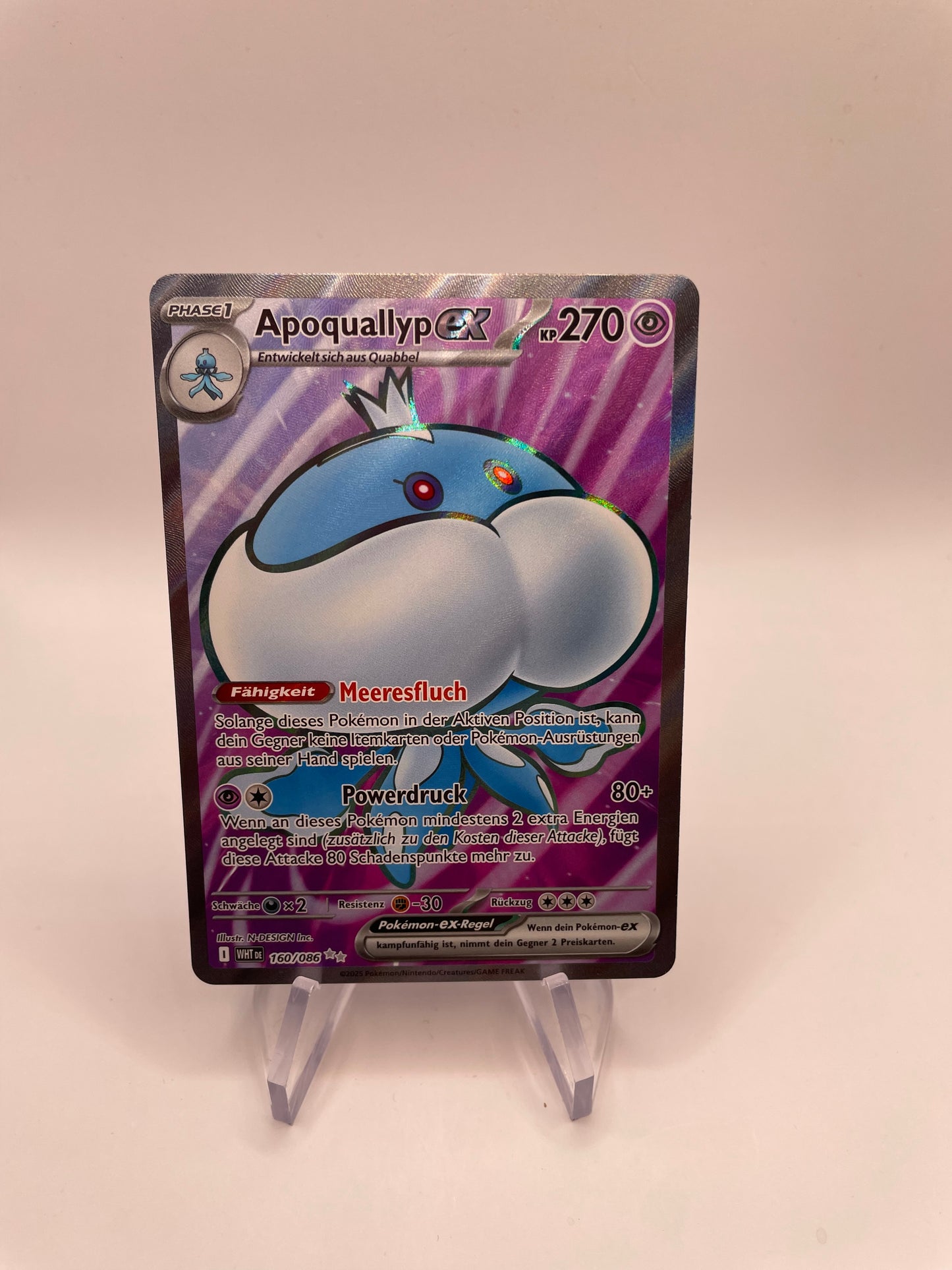Pokémon Karte Apoquallyp Ex 160/86 Deutsch