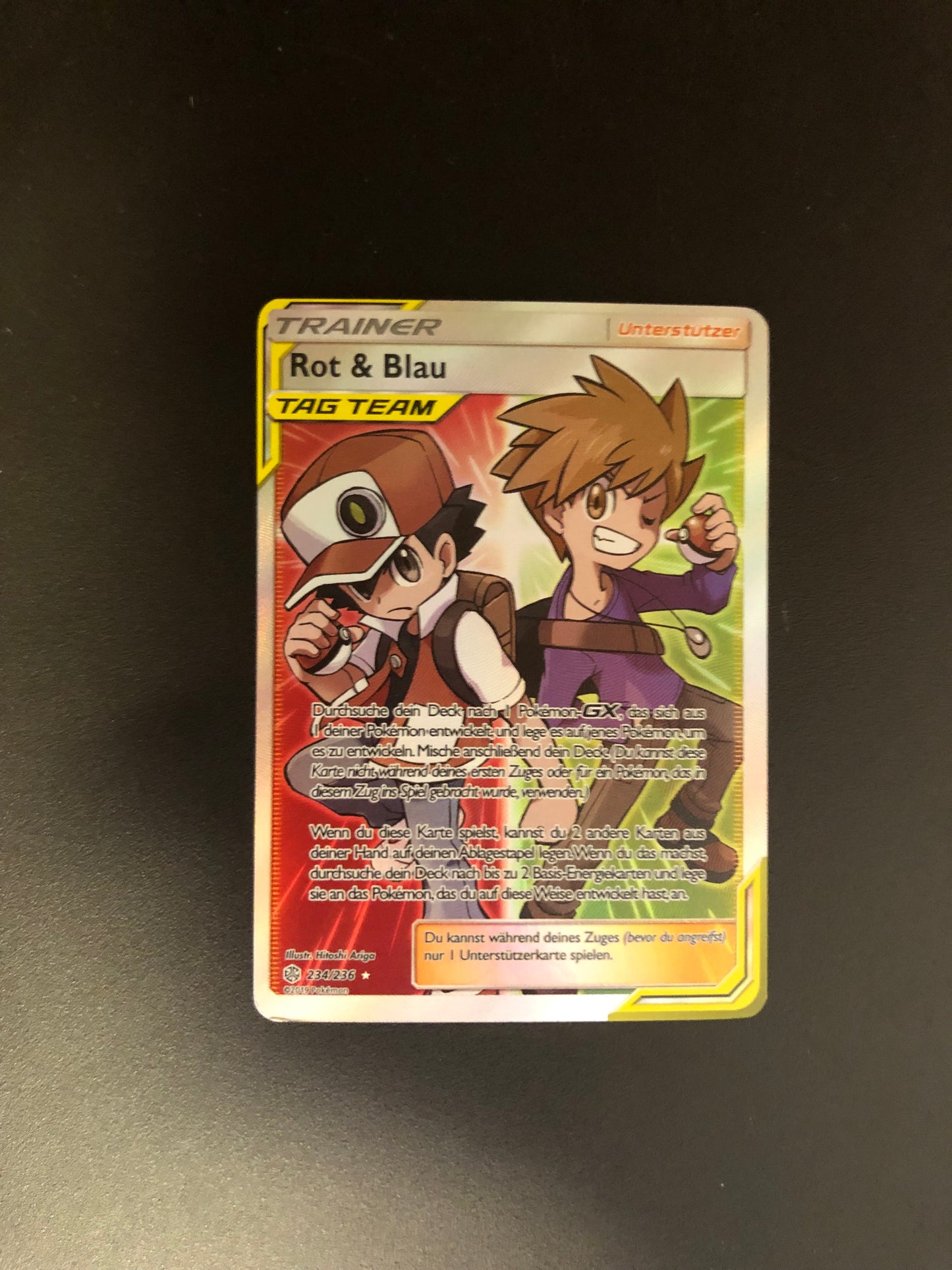 Pokemon Karte Trainer Rot & Blau 234/236 Deutsch