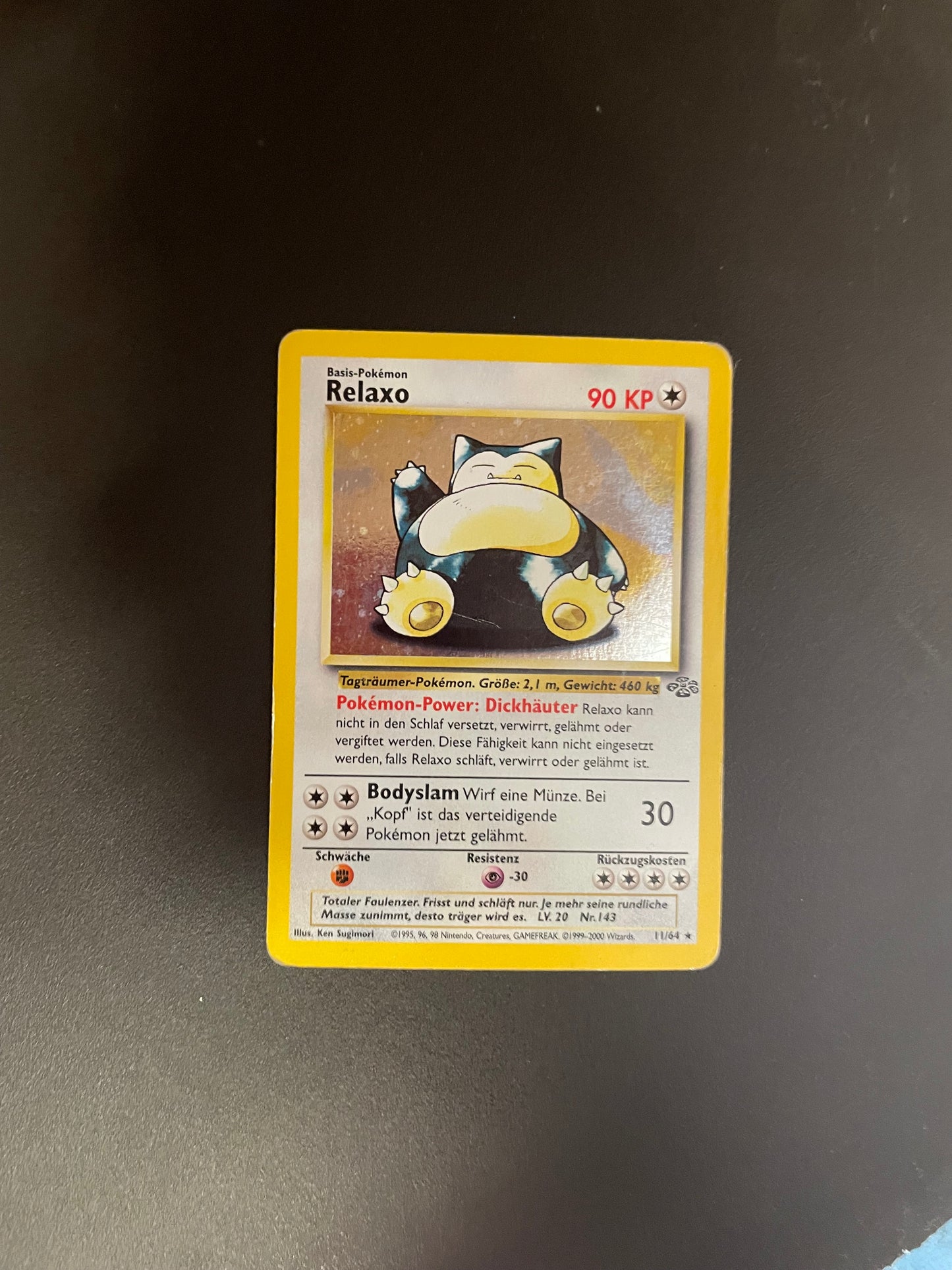Pokemon Karte Holo Relaxo 11/64 Deutsch