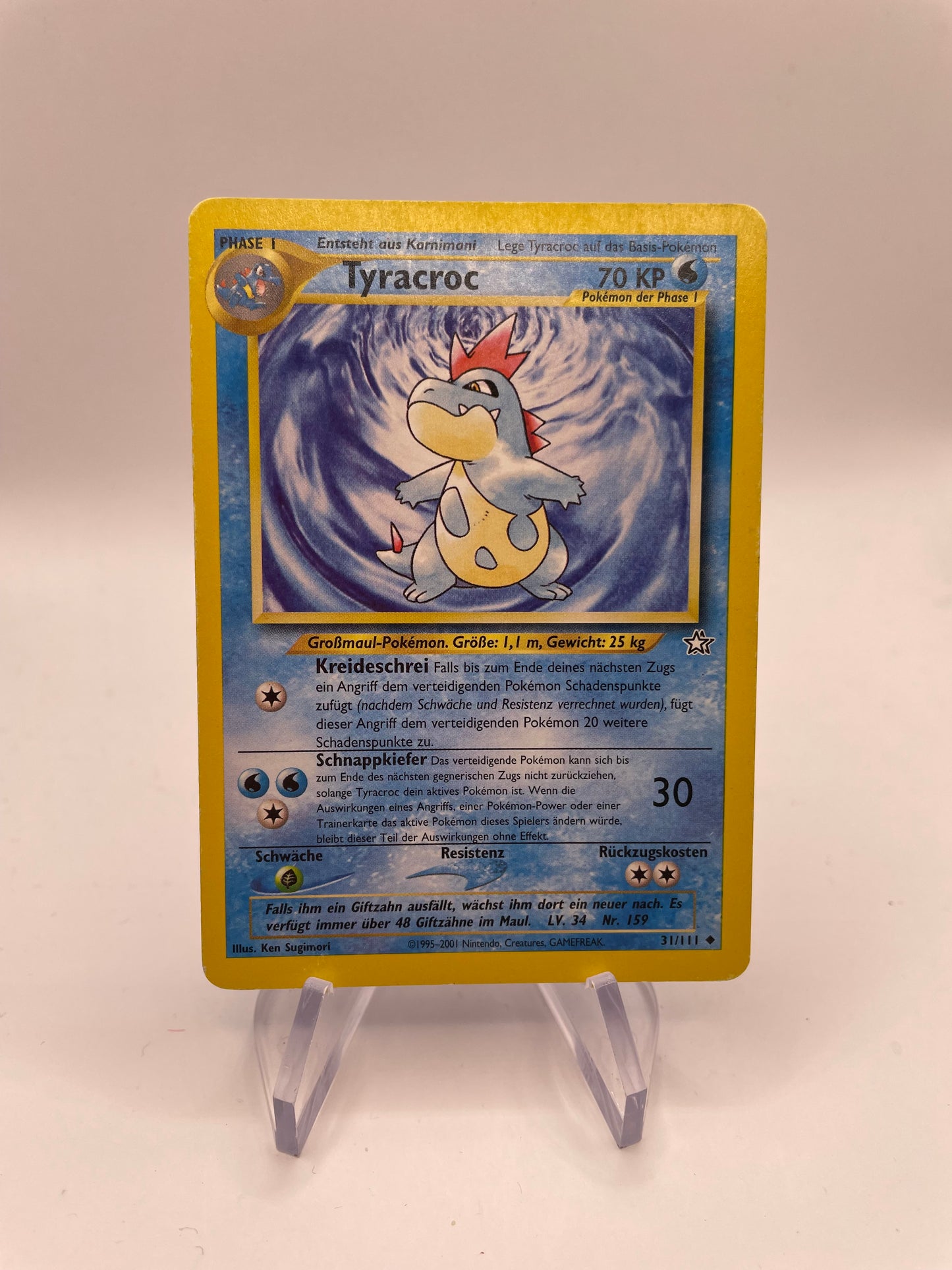 Pokemon Karte Neo Genesis Tyracroc 31/111 Deutsch