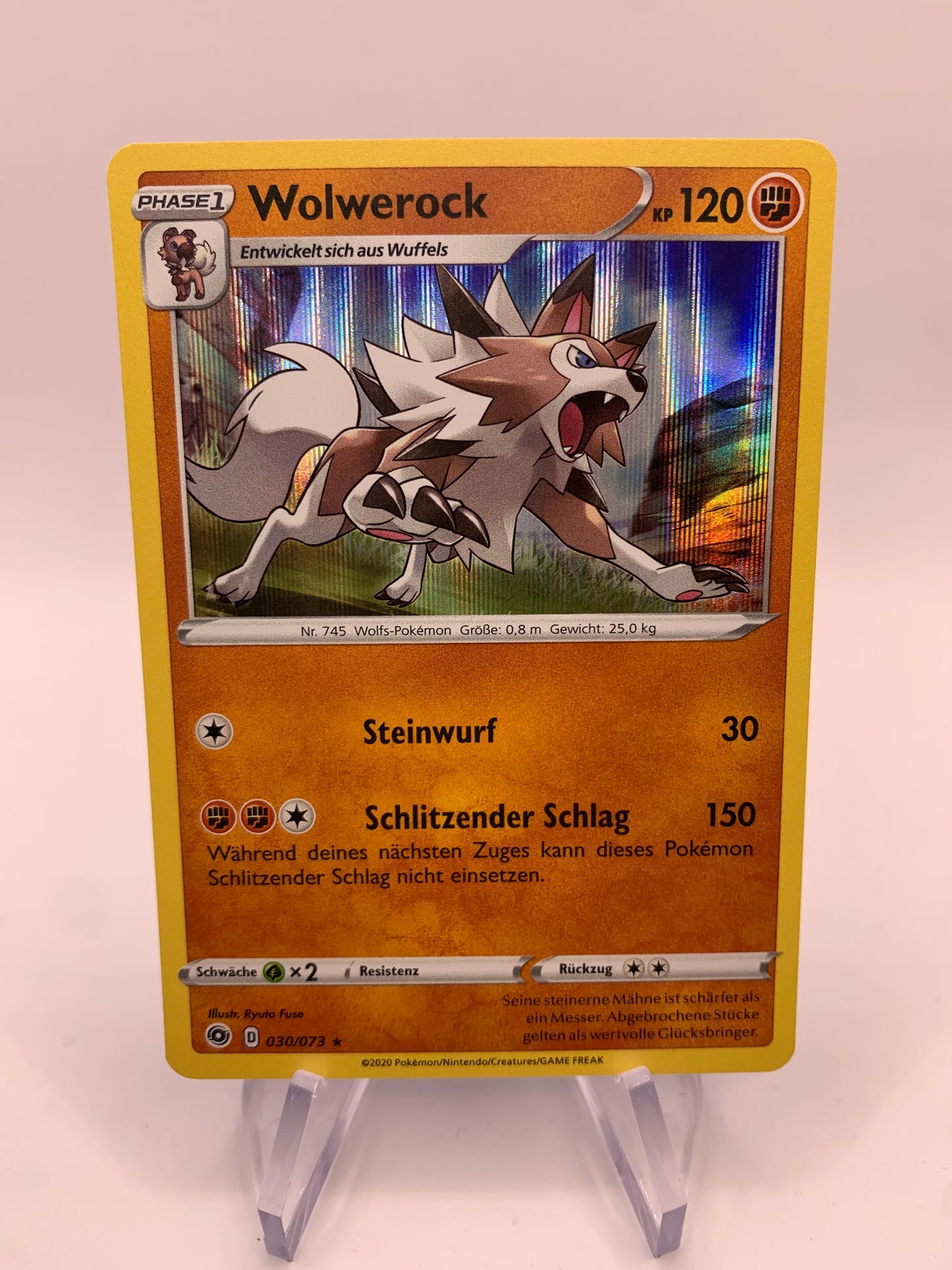 Pokémon Karte Holo Wolwerock 030/073 deutsch