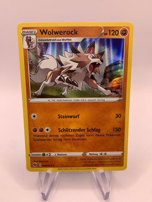 Pokémon card Holo Lycanroc 030/073 German