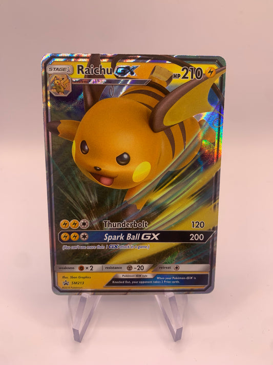 Pokemon Karte GX Promo Raichu SM213 Englisch