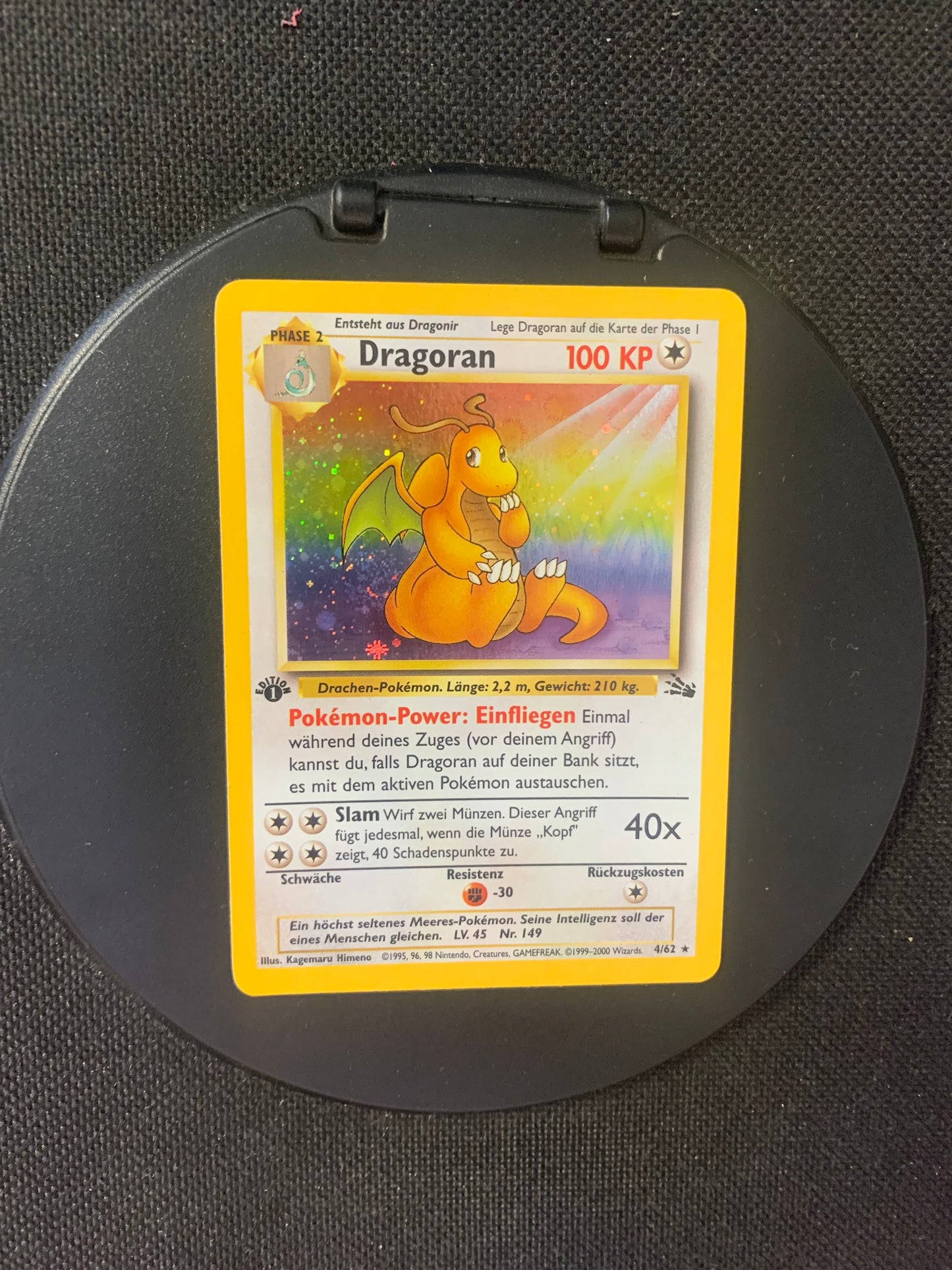 Pokemon Karte Holo Dragoran Fossil 1st Edition 4/62 Deutsch