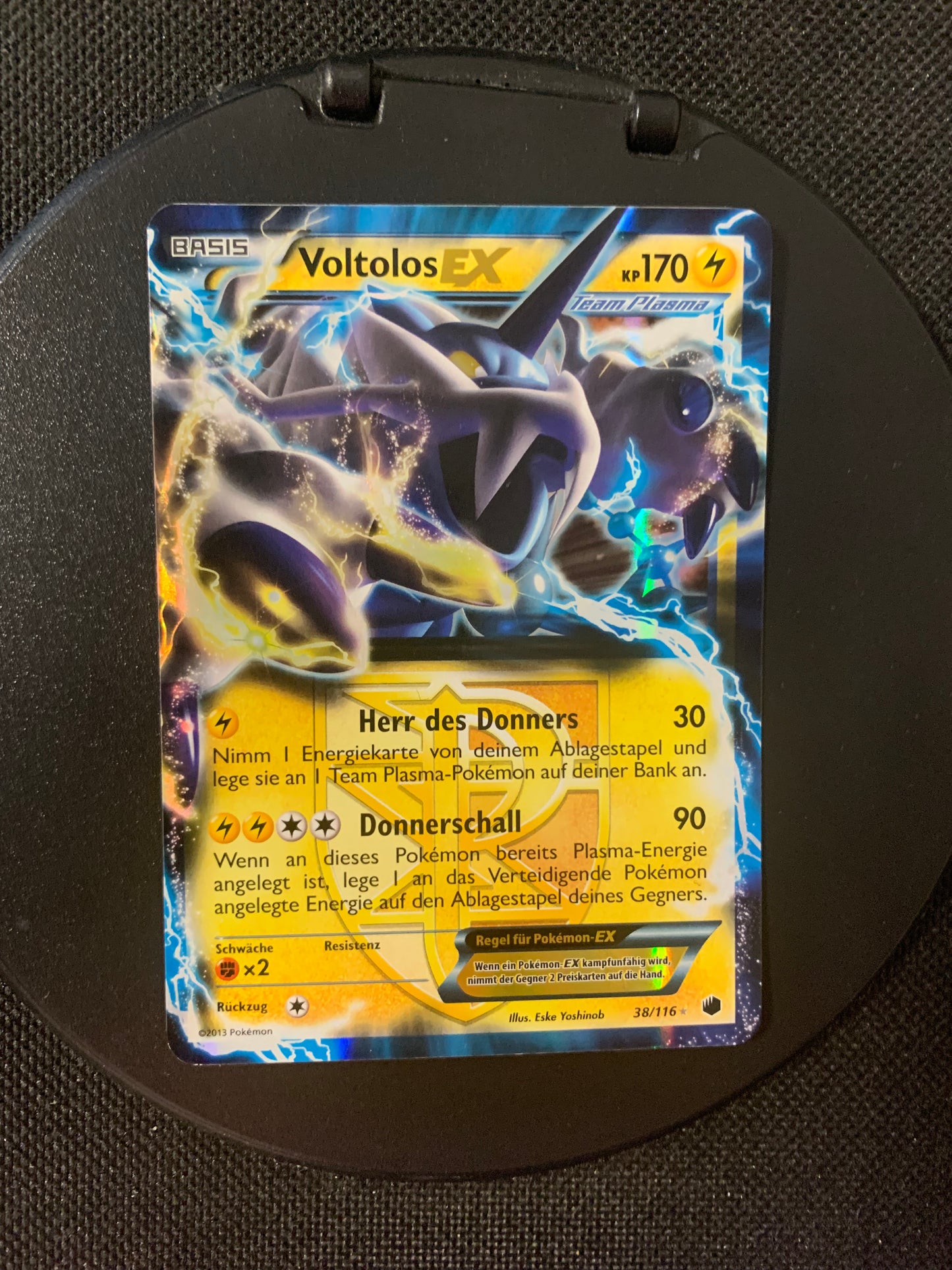 Pokemon Karte Ex Voltolos 38/116 Deutsch