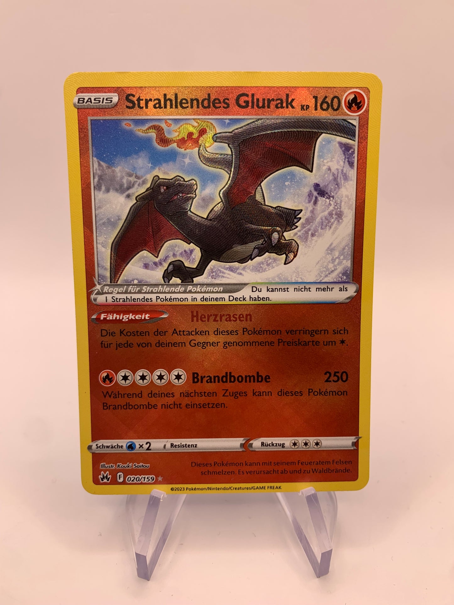 Pokémon Card Shiny Radiant Charizard 020/159 German