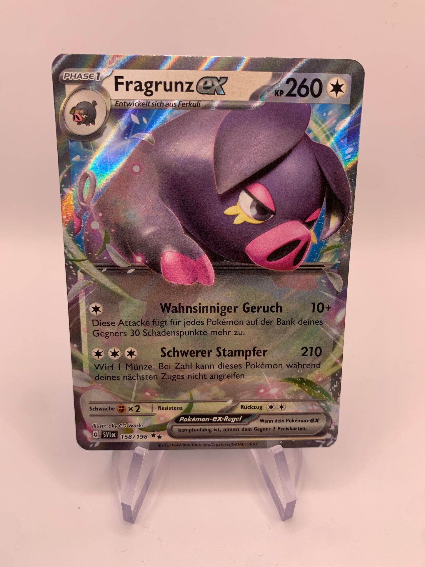 Pokemon Karte EX Fragrunz 158/198 Deutsch