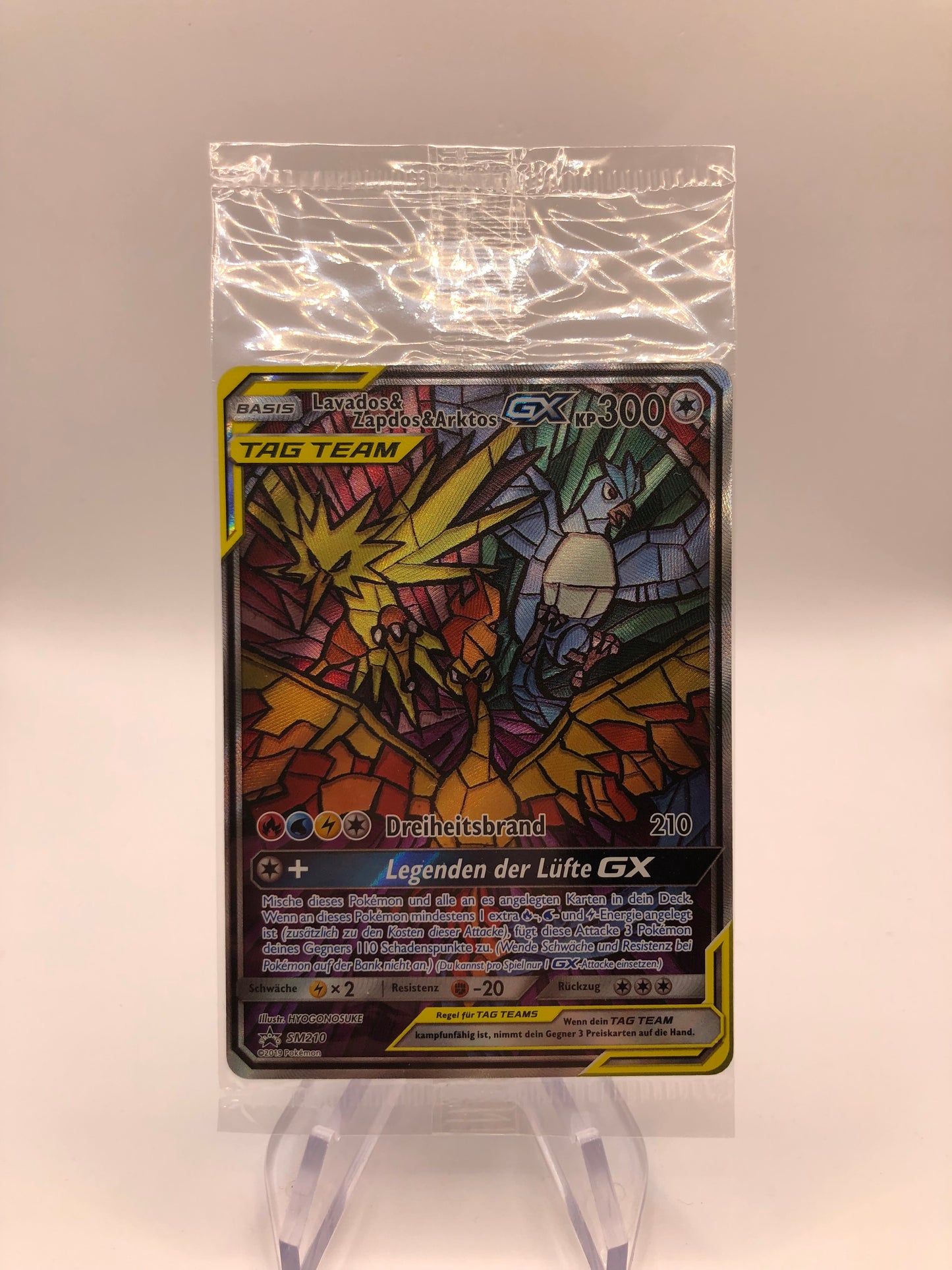 Pokemon Karte OVP GX Promo Fullart Tag Team Lavados&Zapdos&Arktos SM210 Deutsch