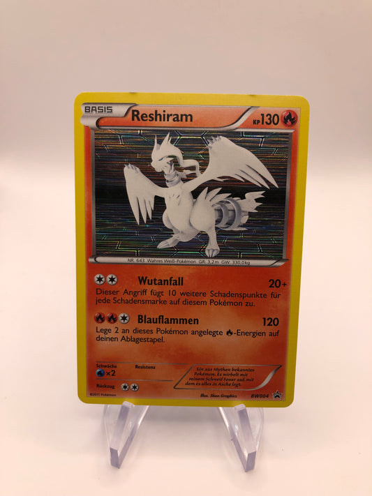 Pokemon Karte Promo Holo Reshiram BW004 Deutsch