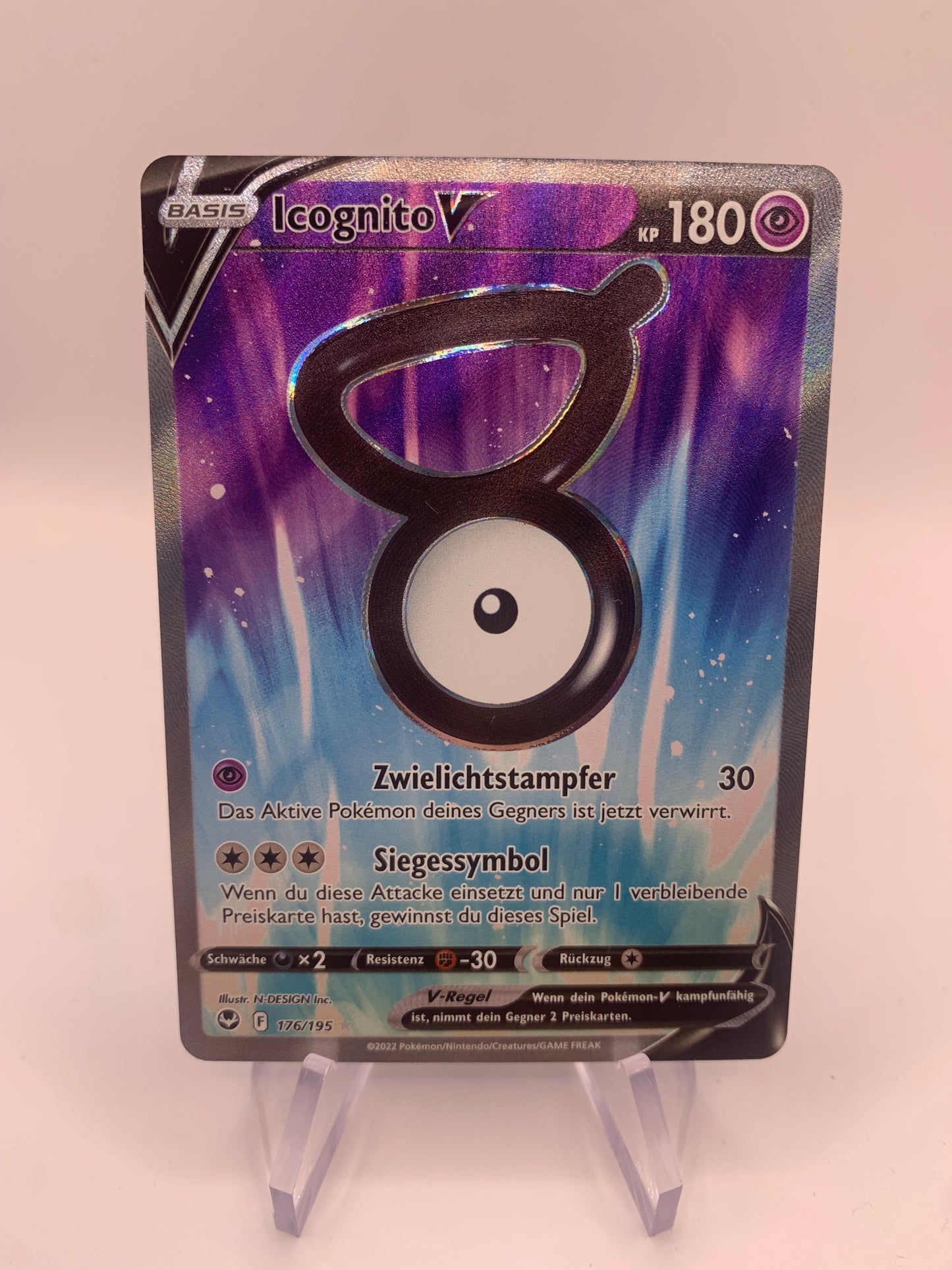 Pokemon Karte V Fullart Icognito 176/195 Deutsch