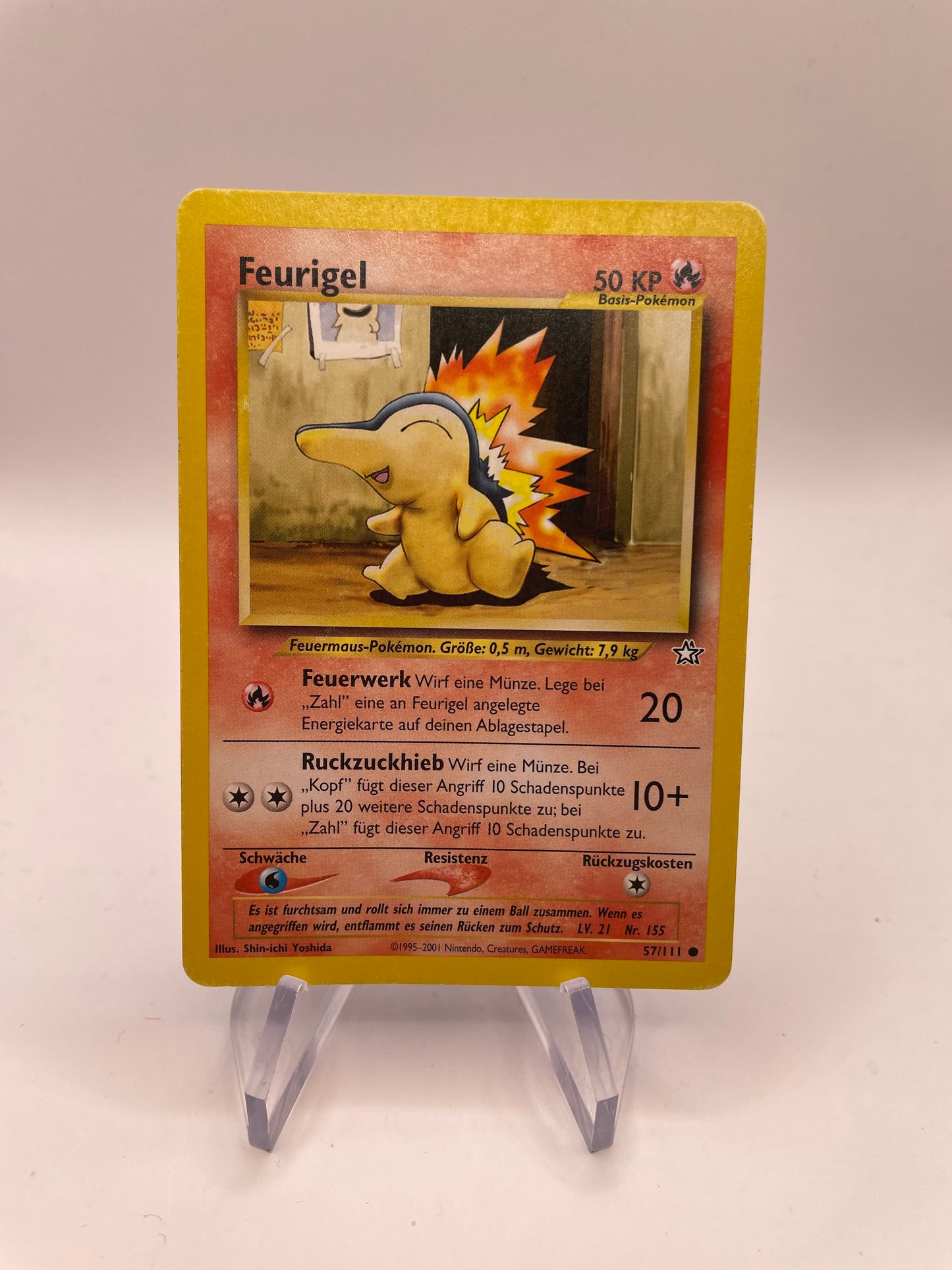 Pokemon Karte Neo Genesis Feurigel 57/111 Deutsch