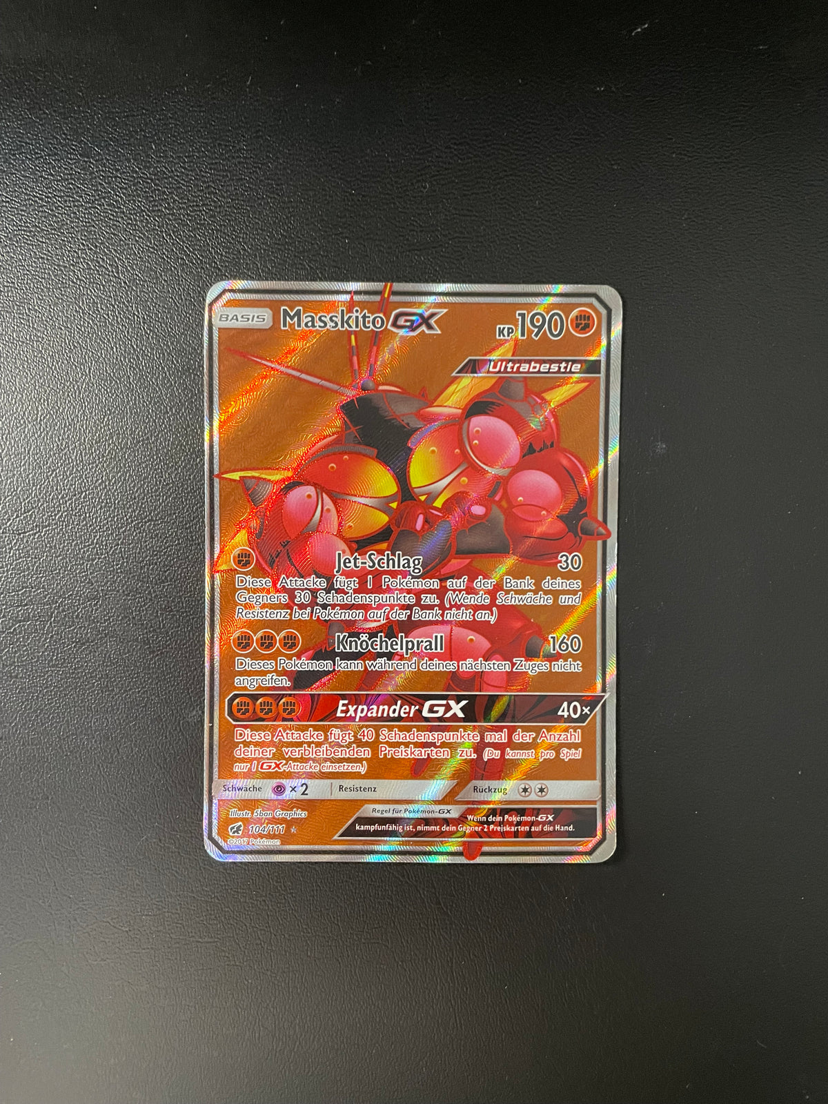Pokemon Karte GX Masskito 104/111 Deutsch